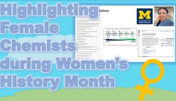 text Highlighting Female Chemists during Women's History Month