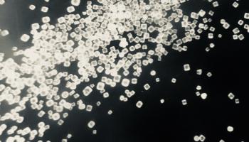 macroscopic view of table salt