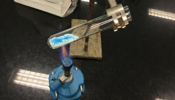 heating of copper II sulfate