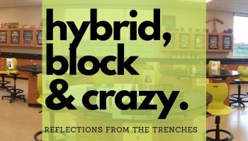 text: hybrid, block & crazy