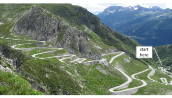 start here winding road