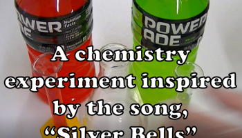 one bottle each of red and blue PowerAde