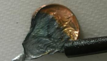 melted penny