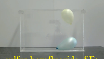 Balloons in sulfur hexafluoride