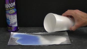 pouring carbon dioxide over cleaner