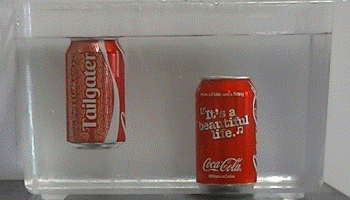 Floating and sinking coke cans