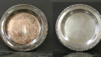 Silver plate: before and after