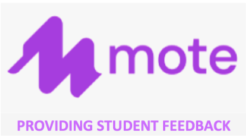 mote logo above text: PROVIDING STUDENT FEEDBACK