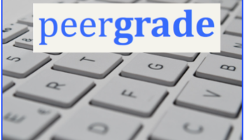 peergrade text over keyboard