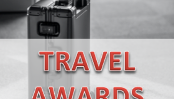 suitcase with text: TRAVEL AWARDS