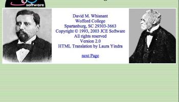 Opening screen from Werner Jørgensen