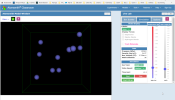 screenshot of the Atomsmith live lab simulation tool