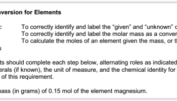 Mole Conversion Guided Instructional Activity Preview