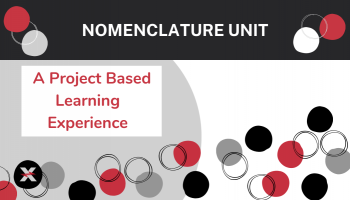 Nomenclature Unit preview image with cricles and "A Project Based Learning Experience