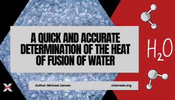 preview image - text over ice "A Quick and Accurate Determination of the Heat of Fusion of Water"