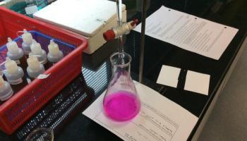 setting up for the titration activity