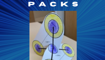 text: "VSEPR Flat Pack" with image of paper model