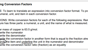 Writing Conversion Factors Preview