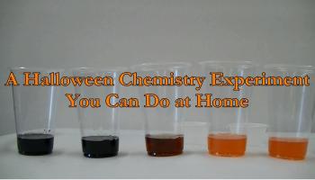 Orange to black chemistry experiment
