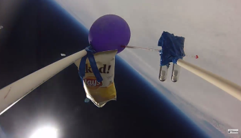 Weather balloon near the edge of space