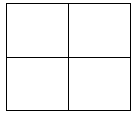 blank grid of 2 x 2 square spaces
