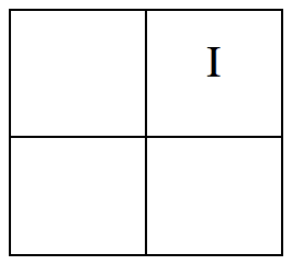2 x 2 grid with one random letter