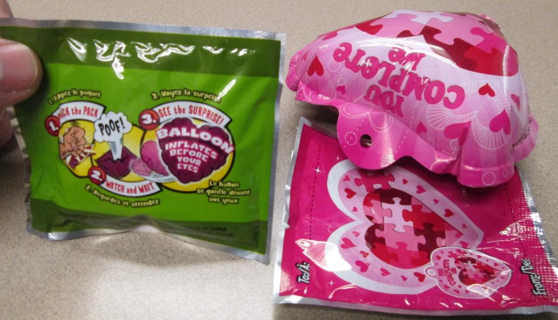 self inflating balloon from Dollar Tree
