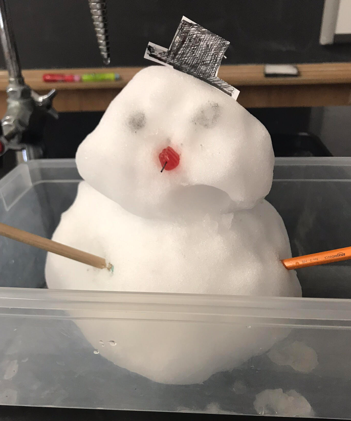 snowman in tub
