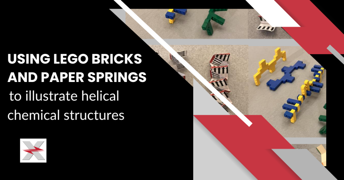 Using LEGO bricks and paper springs to illustrate helical chemical structures preview image