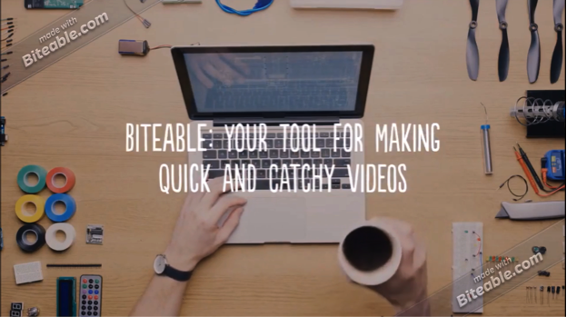 text: Biteable Your Tool for Making Quick and Catchy Videos