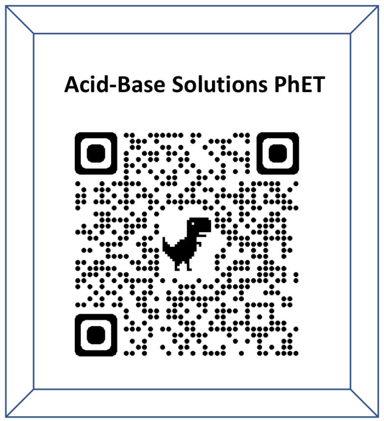 PhET QR code image for Acid Base Solutions simulation