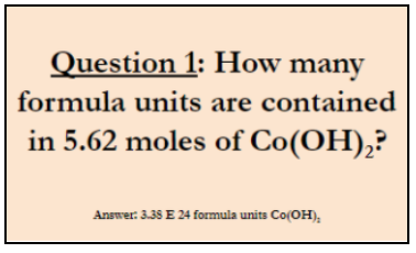 card for question #1