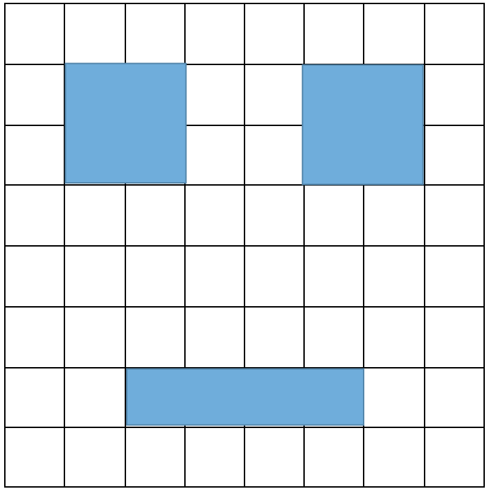 table with random blocked squares