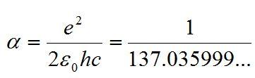fine structure constant