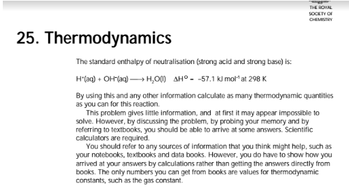 Big Ideas in AP Chemistry: Connections Among Thermodynamics and Equilibrium