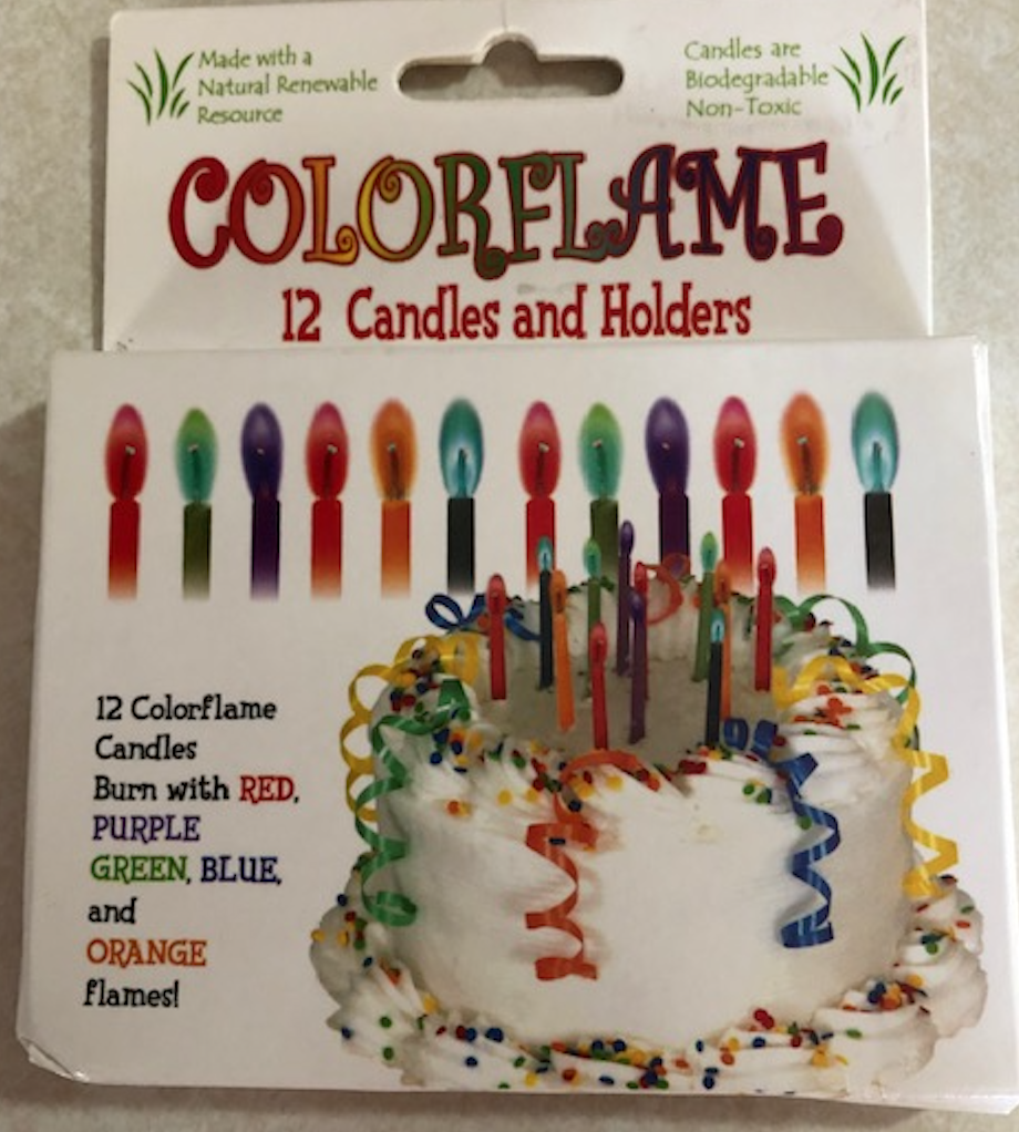 Box of Colorflame Candles