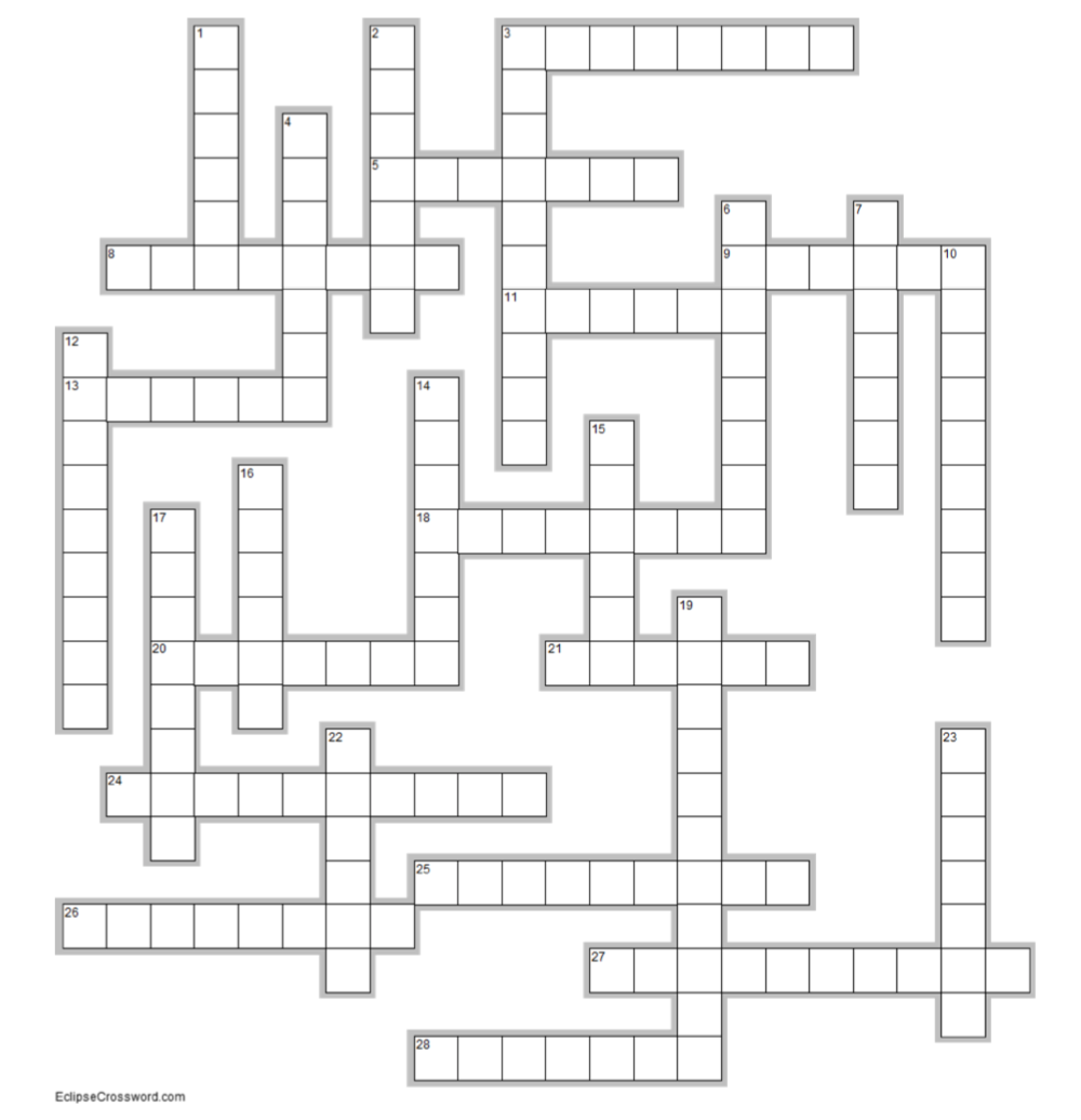 CHEMISTRY crossword puzzle