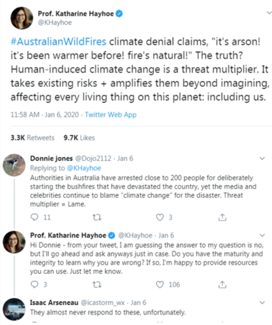 Twitter thread - Australian fires 