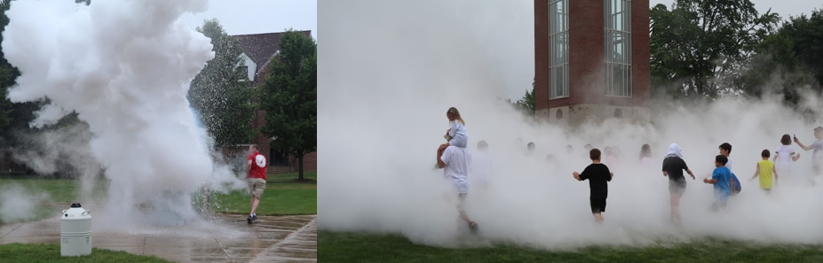 Liquid nitrogen cloud