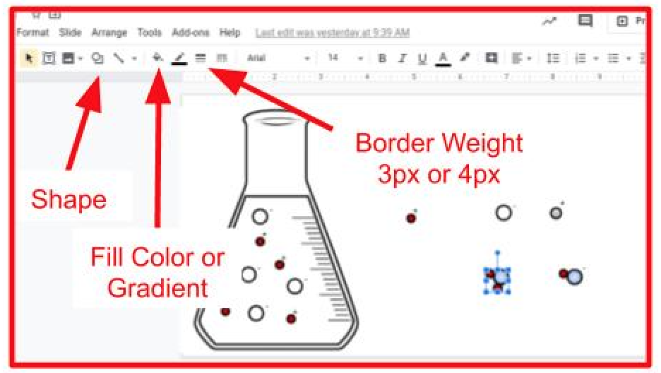 Google Slides toolbar options