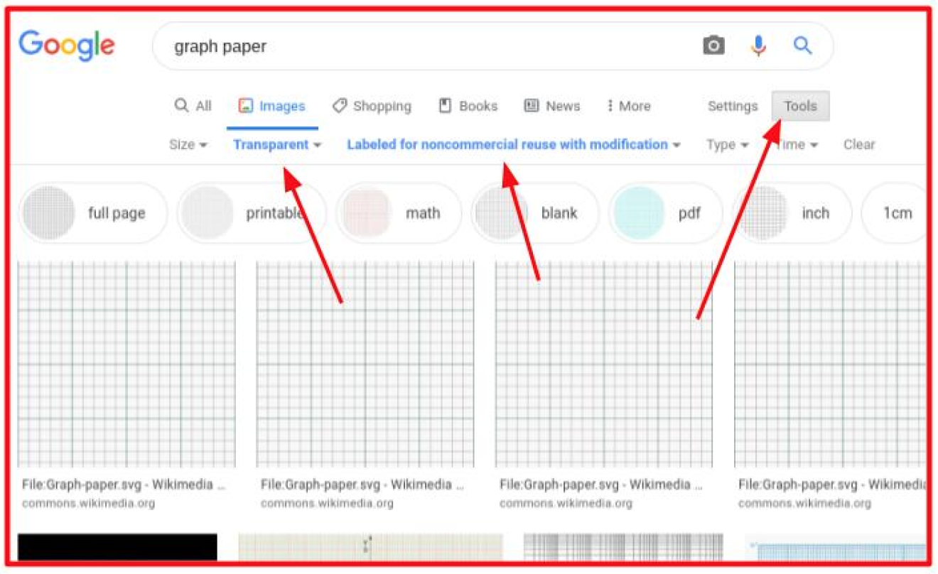 graph paper options available through Google 