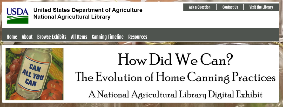 USDA history food canning