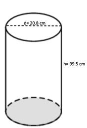 diagram of an ice core with dimensions
