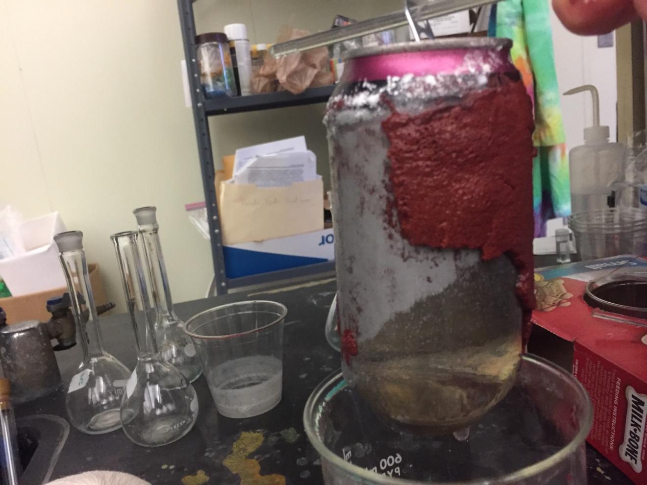Soda Can in copper II chloride