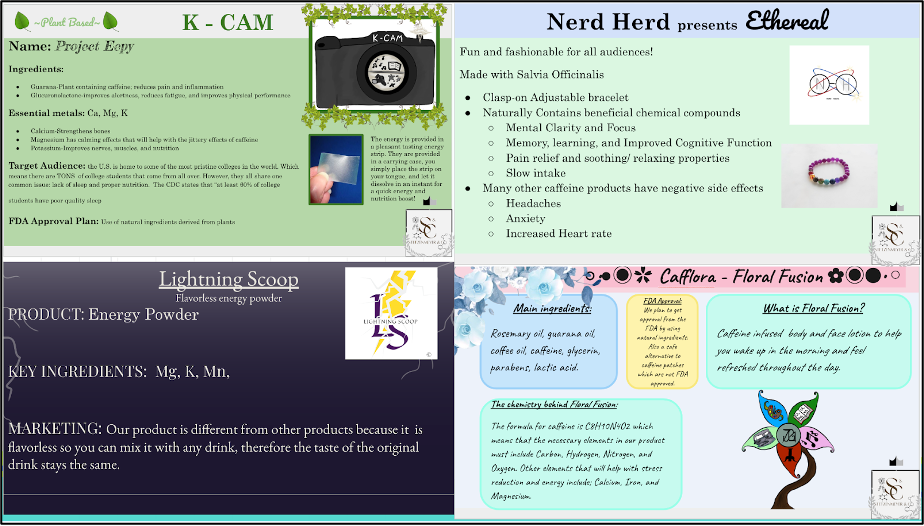 4 examples of presentation slides