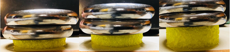 Compression of Scrub Daddy sponge at different temperatures