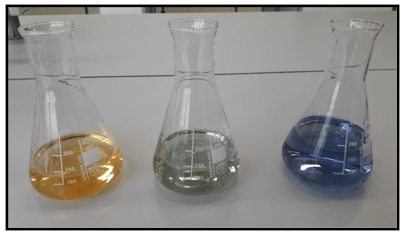 stages of colors through titration