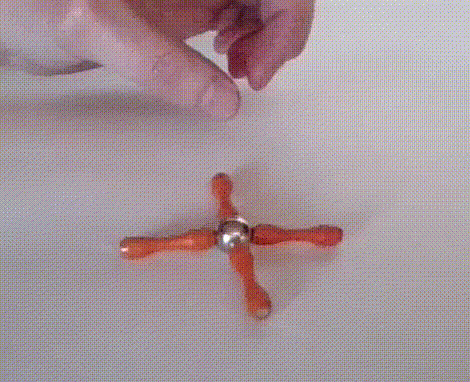 GIF showing manipulation of molecular made with Magz Magnetic Building Set